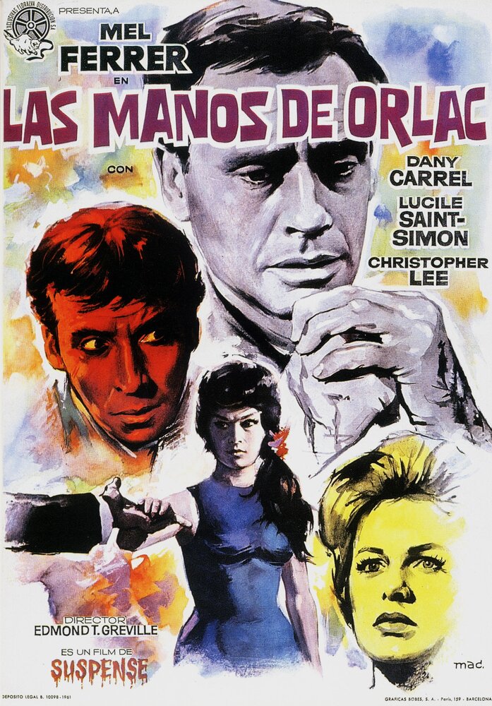 Руки Орлака (1960) постер
